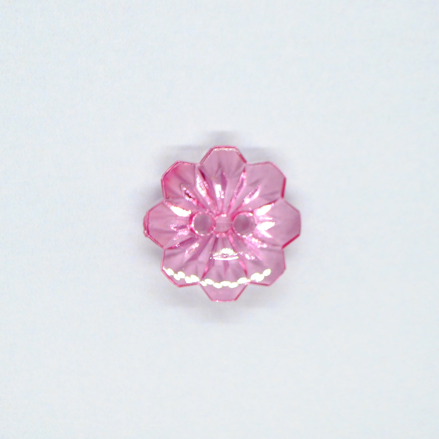 KNAP 2 HUL 24" BLOMST TRANSPARENT PINK