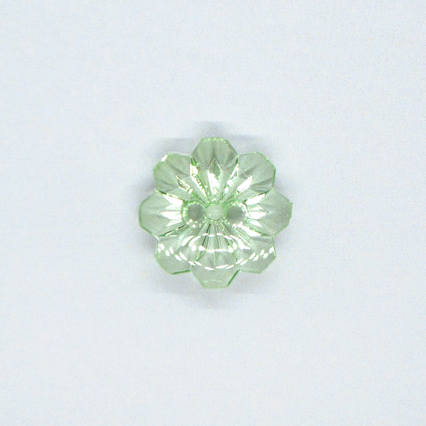 KNAP 2 HUL 24" BLOMST TRANSPARENT GRØN