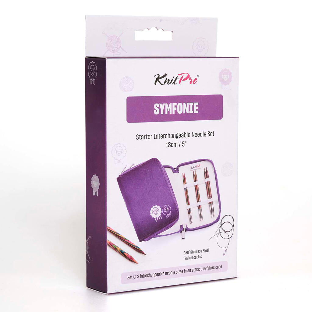 KnitPro Symfonie Starter Udskiftelige Rundpindesæt (3.00–4.00 mm)
