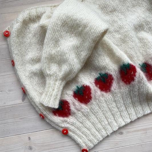 Jordbær Cardigan