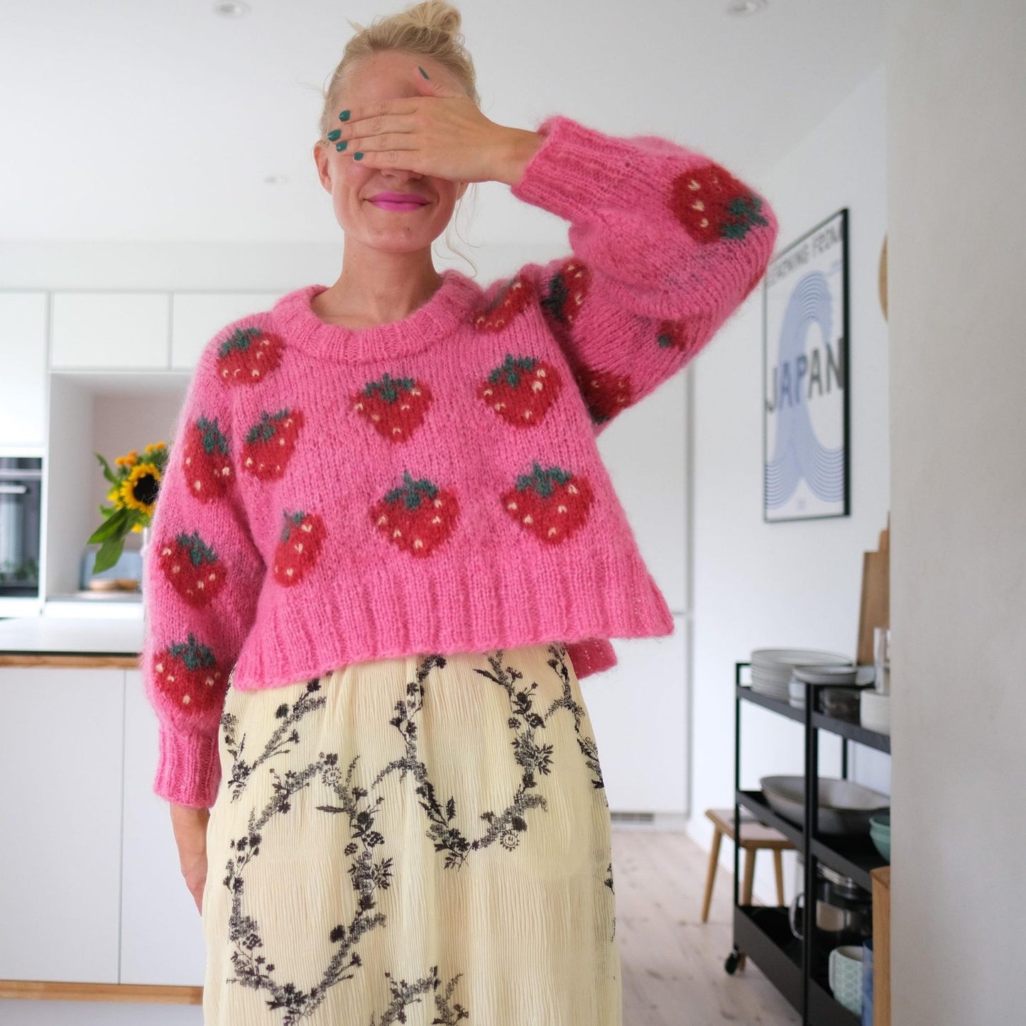 Hipknitshop Fruity Sweater Strawberry, voksen