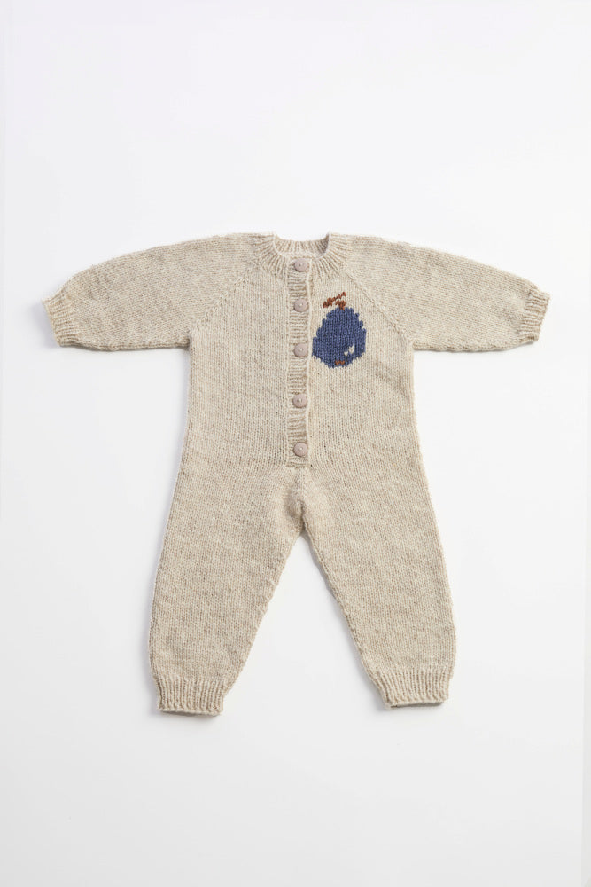 475-6 Opskrift - Pæredress - Heldragt til børn strikket i Fivel