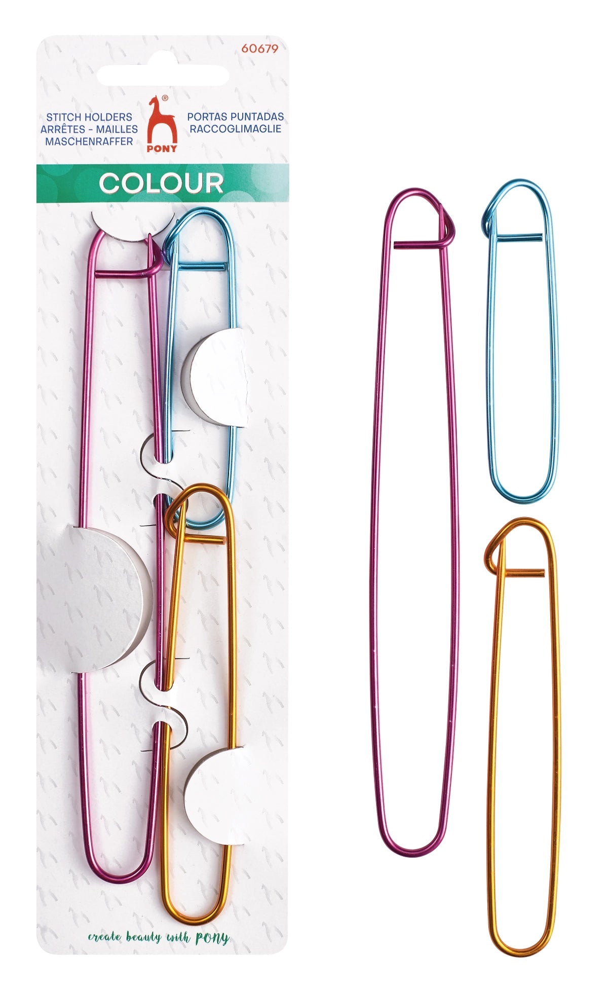 🧶 PONY maskeholdere i aluminium – 3 stk. ✨
