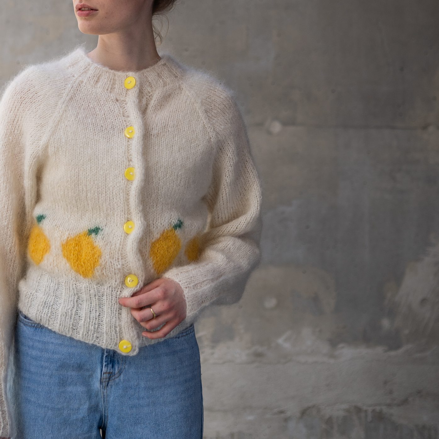 Citron Cardigan - opskrift gratis med garn