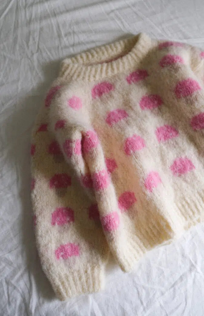 BonBon Svampesweater STRIKKEKIT – Blød børnesweater med svampemønster 🍄🧶