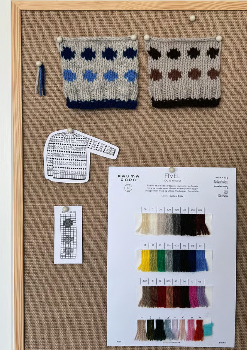 🫐 Skovbærsweater – strikkeopskrift (PDF)