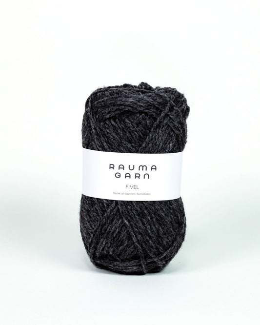 Rauma Garn - Fivel - Koksgrå melert (214)