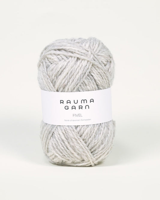Rauma Garn - Fivel - Lys grå naturmaleret (300)