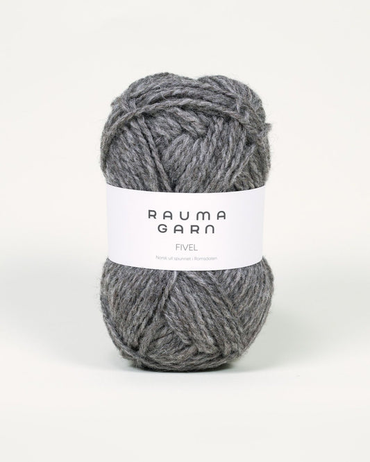 Rauma Garn - Fivel - Mørk grå naturmaleret (400)