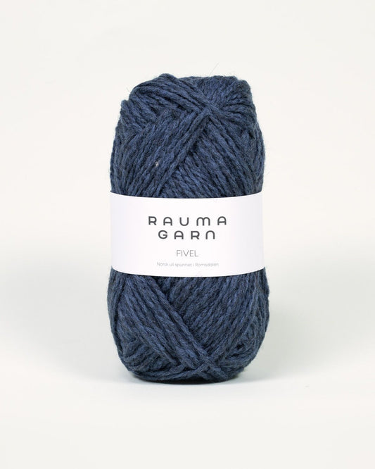Rauma Garn - Fivel - Mørk petrol melert  (402)