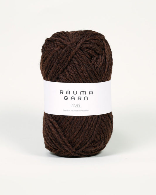 Rauma Garn - Fivel - Mørk chokolade melert (403)