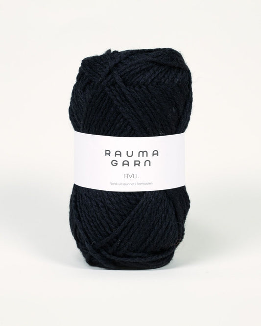Rauma Garn - Fivel - Sort (36)