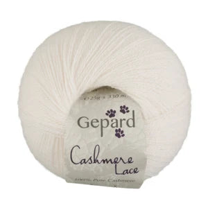 Gepard Garn - Cashmere Lace 101 B Naturhvid