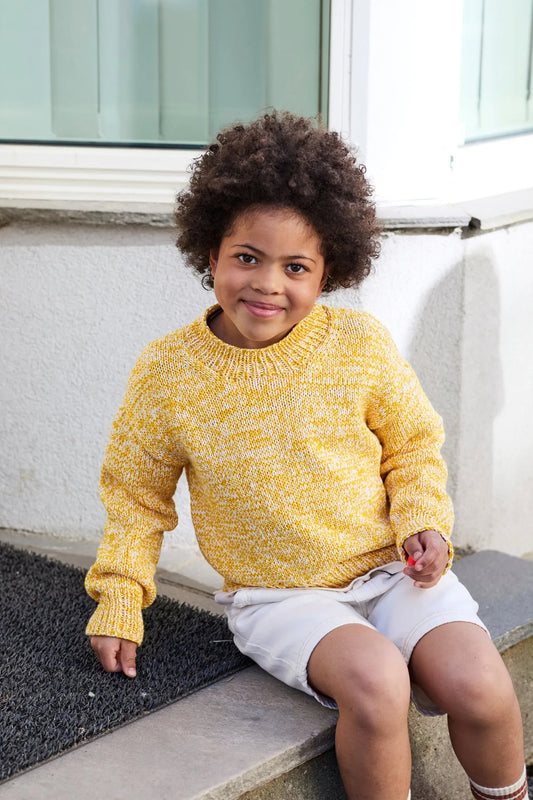 Kalamata genser - børn - garnkit i bomuld