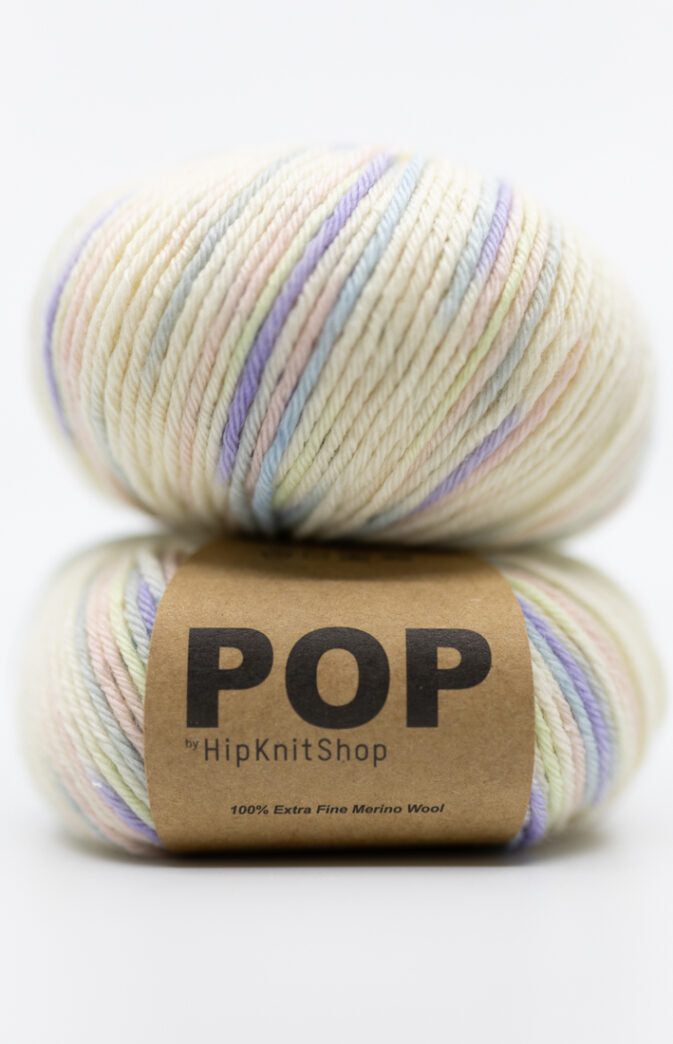 Pop Merino - Pastel Mix - Håndfarvet