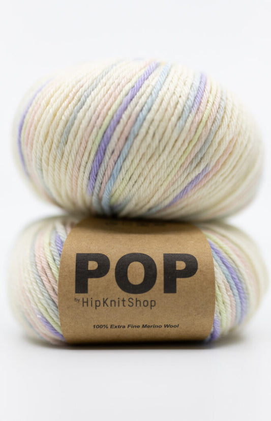 Pop Merino - Pastel Mix - Håndfarvet