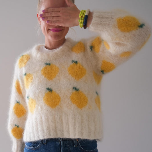 Hipknitshop Fruity Sweater Citron, voksen - Strikke Kit