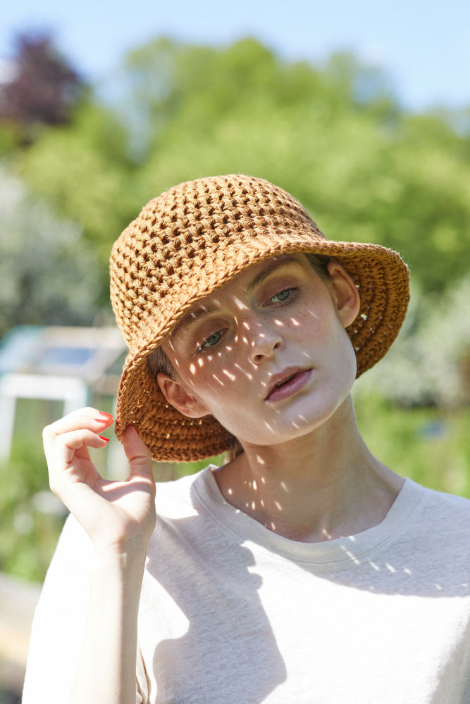 🧶 🧶 Hæklekit: 385-1 Bøllehat  ☀️👒