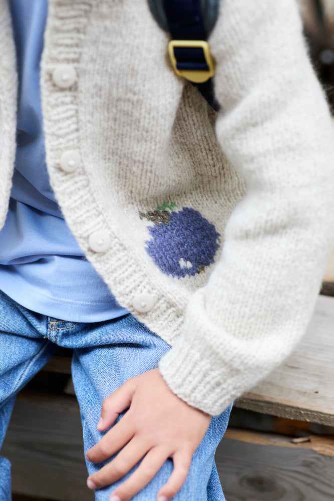 🍎 475-2 Opskrift - Fruktig jakke – sød børnejakke med æblemotiv