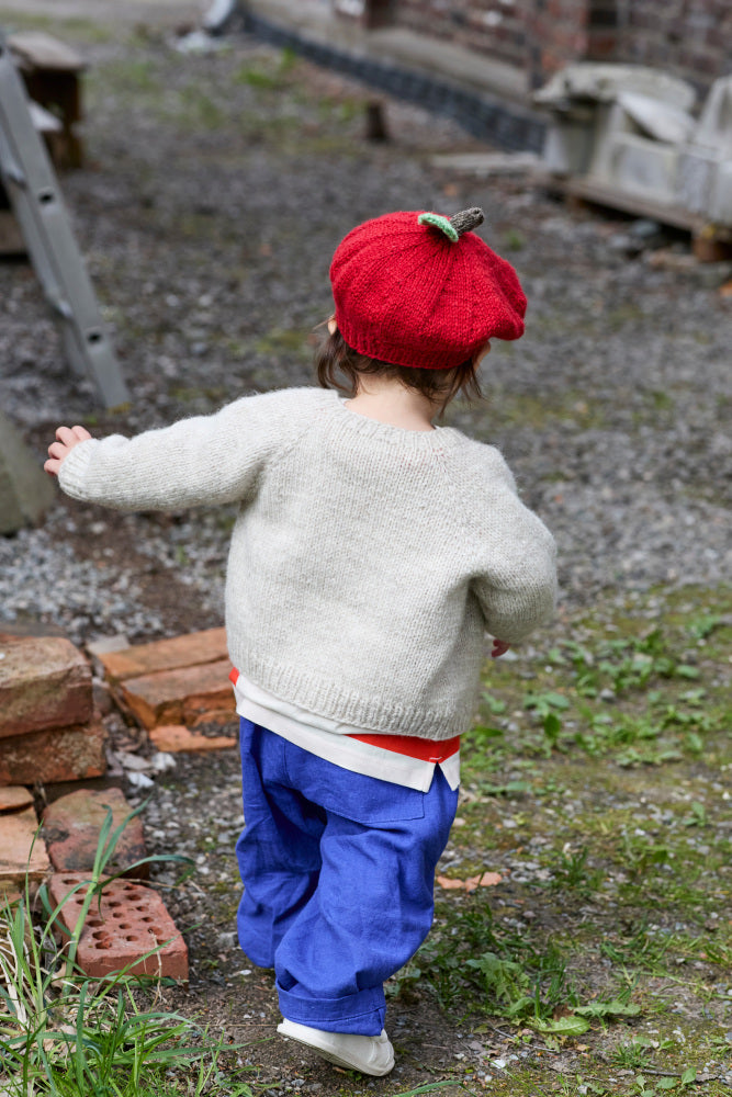 🍎 475-2 Opskrift - Fruktig jakke – sød børnejakke med æblemotiv