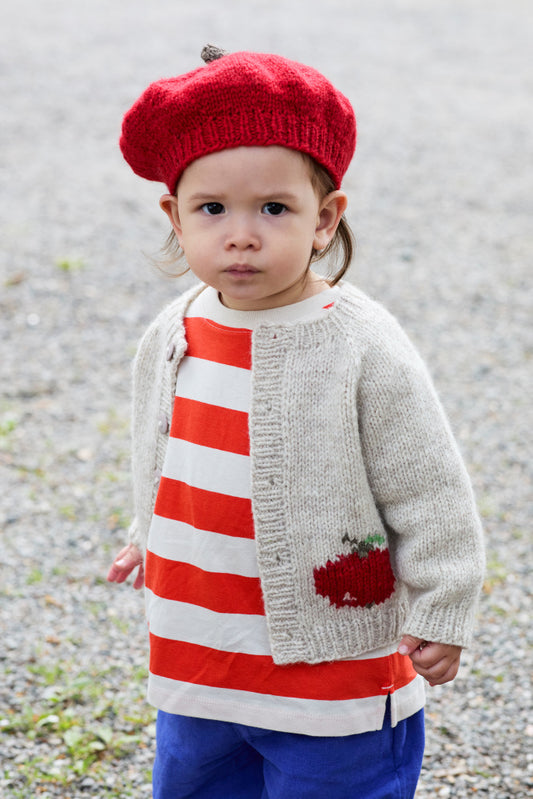 🍎 475-2 Fruktig jakke – strikkekit 🍎