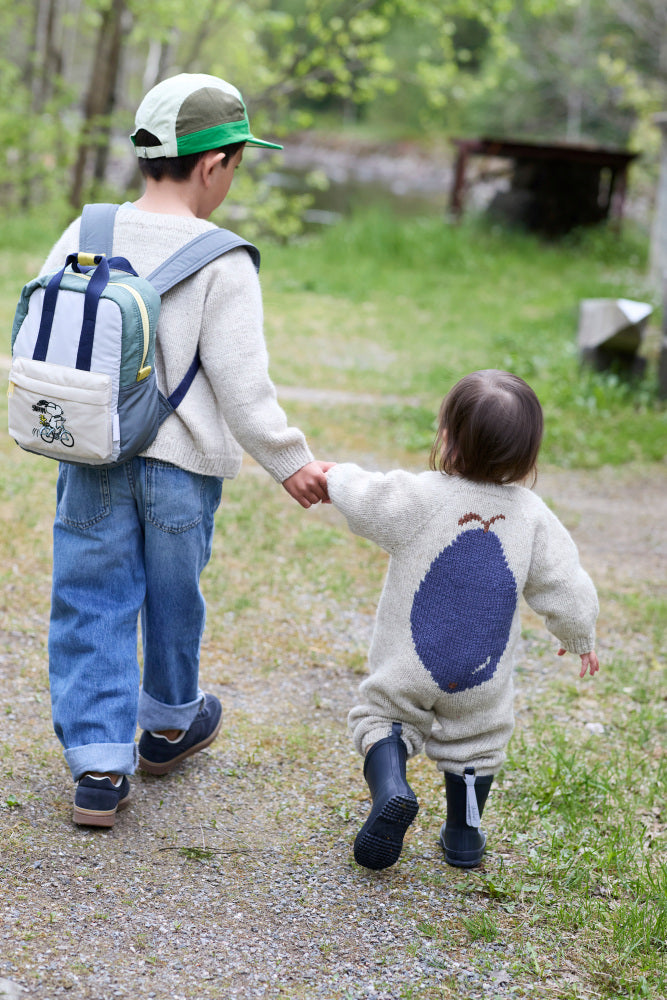 475-6 Opskrift - Pæredress - Heldragt til børn strikket i Fivel