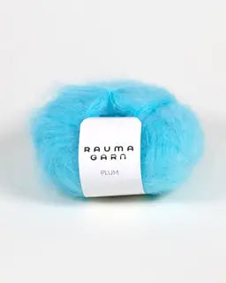 Rauma Garn - Plum Mohair - Lys Turkis (122)