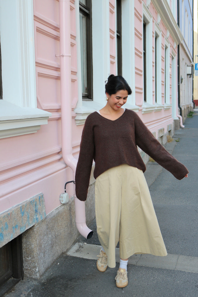 Li V-genser – Strikkeopskrift fra Rauma Garn | Lun Merino & Mild Mohair