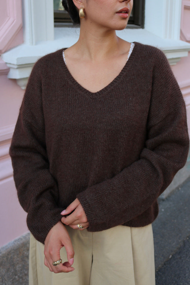 Li V-genser – Strikkeopskrift fra Rauma Garn | Lun Merino & Mild Mohair