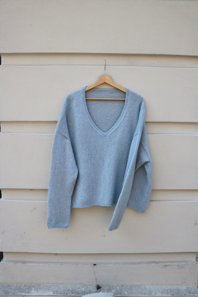 Li V-genser – Strikkeopskrift fra Rauma Garn | Lun Merino & Mild Mohair