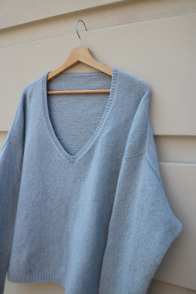 Li V-genser – Strikkeopskrift fra Rauma Garn | Lun Merino & Mild Mohair