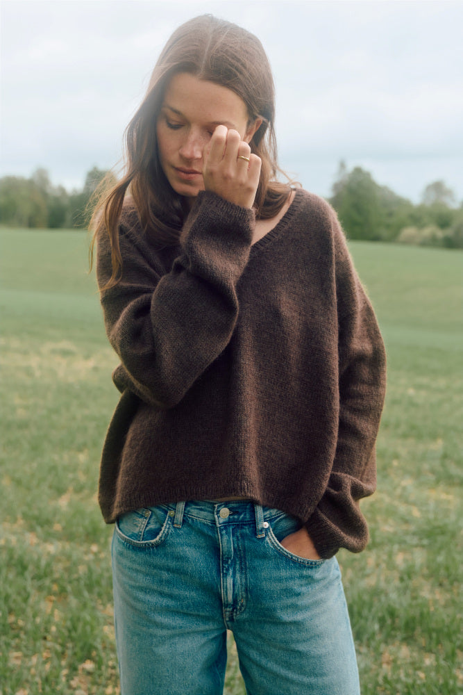 Li V-genser – Strikkeopskrift fra Rauma Garn | Lun Merino & Mild Mohair