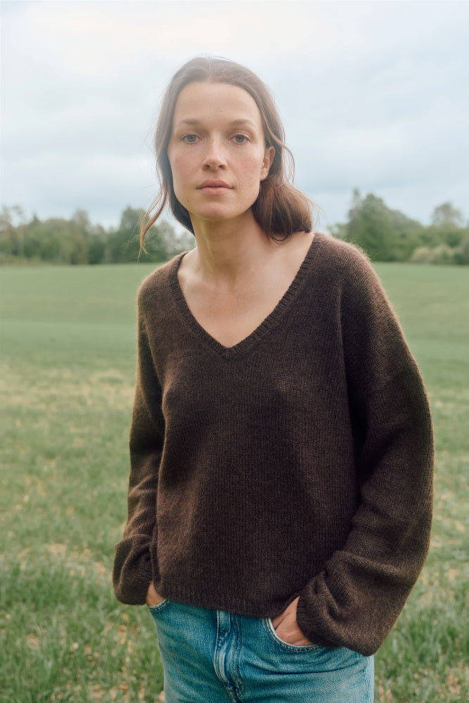 Li V-genser – Strikkeopskrift fra Rauma Garn | Lun Merino & Mild Mohair