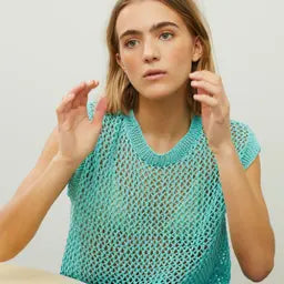 Pileavest – Strikkeopskrift på vest i hulmønster 🌿🧶