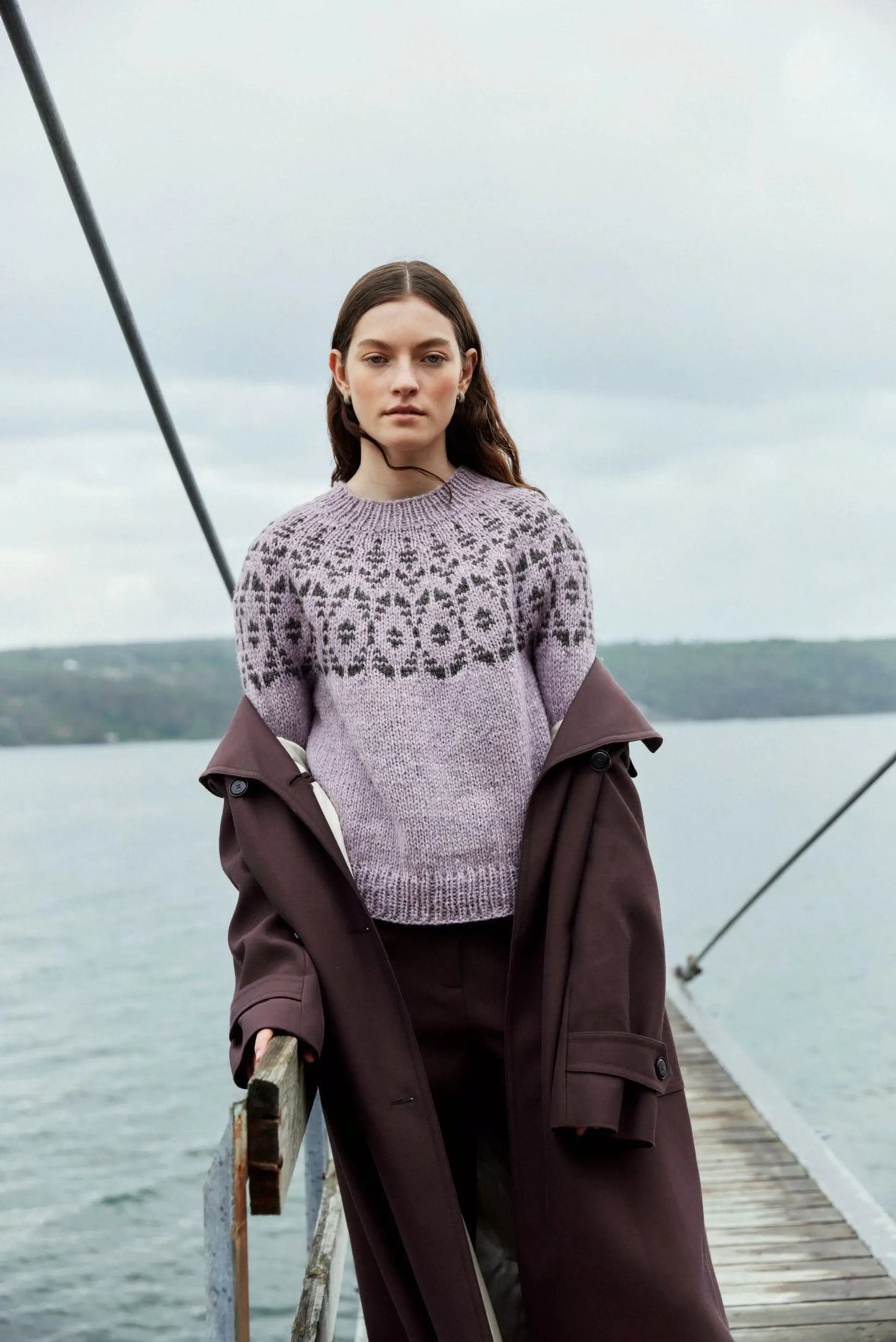 Høstlynggenser – Klassisk sweater med rundt bærestykke og smukt mønster 🍂🧶
