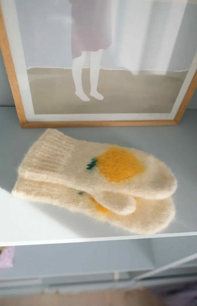🍋🧤 Sitron votter – Friske og varme Fruity-votter i BonBon & Fluff | Strikkeopskrift PDF