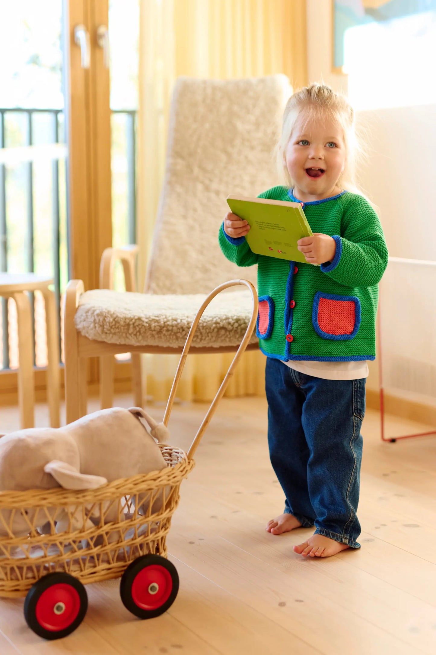 Bompi Sommerjakke Strikkekit – Sød babyjakke i blød pimabomuld 🌸🧶