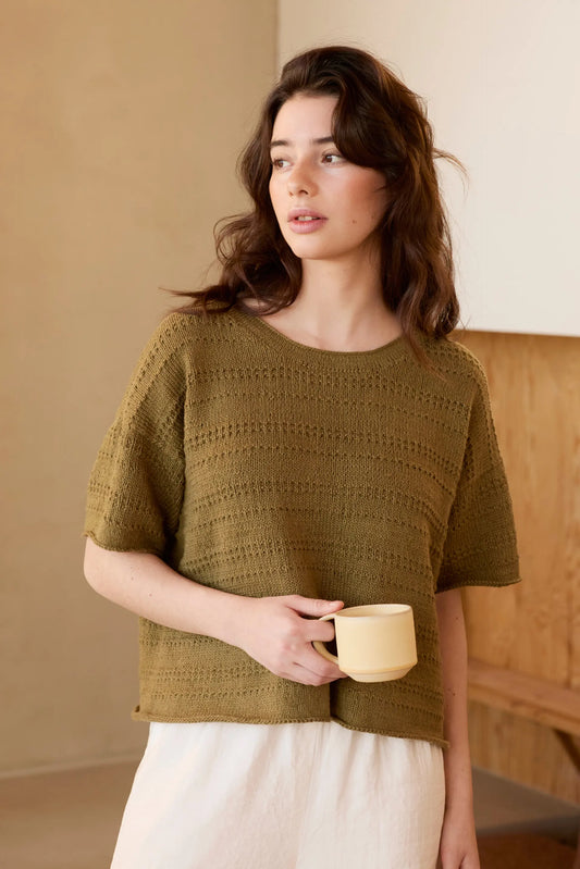 Patra Lintopp – Strikkeopskrift på moderne og oversized sommertop ☀️🧶