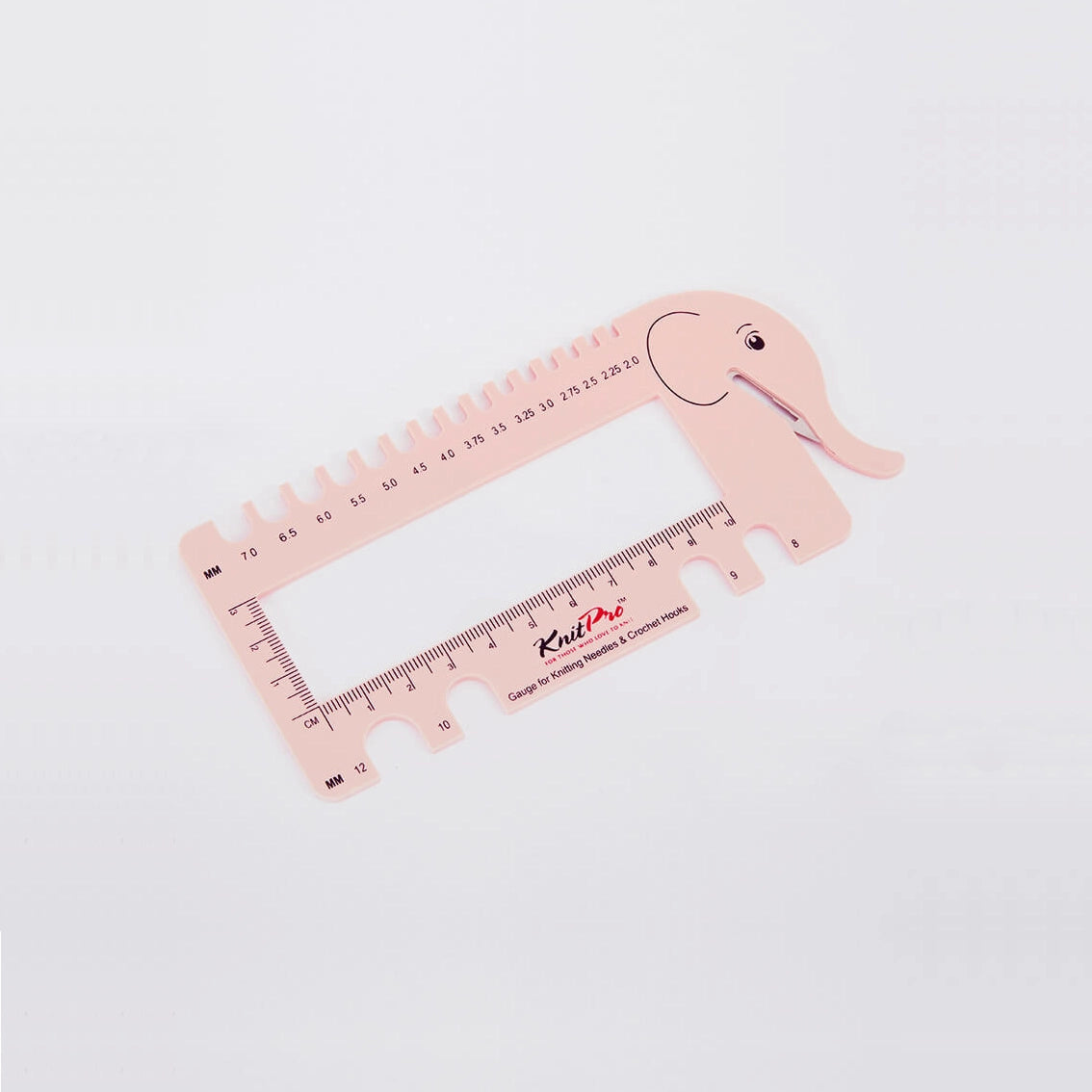 Knitpro pindemål rosa elefant