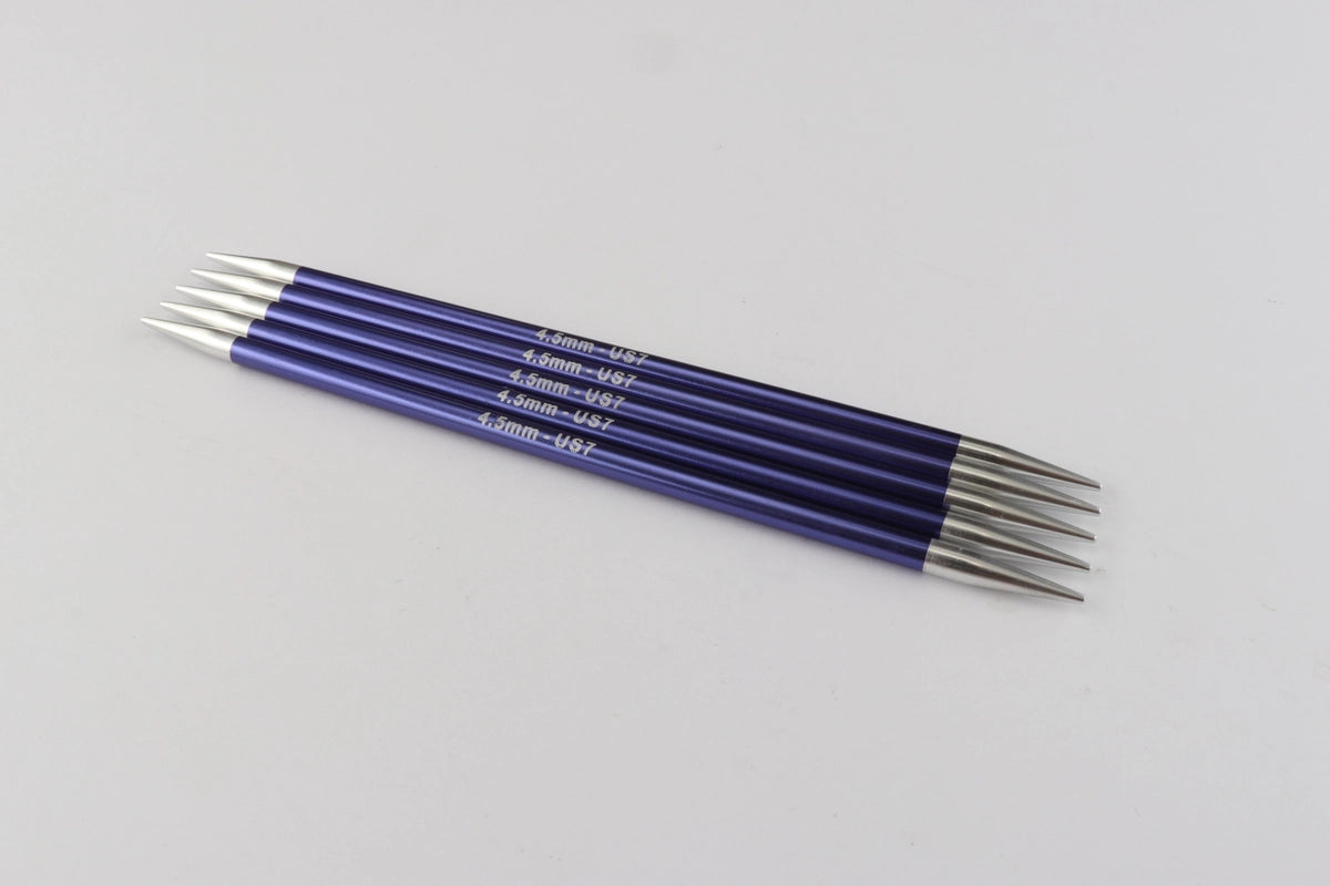 KnitPro ZING Strømpepinde 20 cm – 4.50 mm