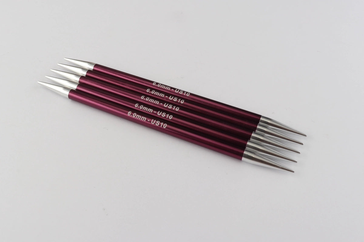 KnitPro ZING Strømpepinde 20 cm – 6.00 mm