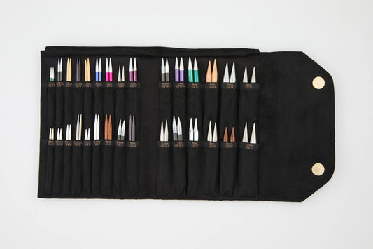 KnitPro Coal Etui til Udskiftelige Pinde – Smart, Stilrent & Suede-Soft! 😍