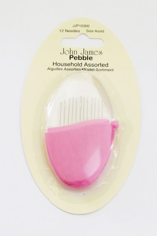 John James Pebbles – Assorterede Husholdningsnåle i Pink Etui 💗🪡