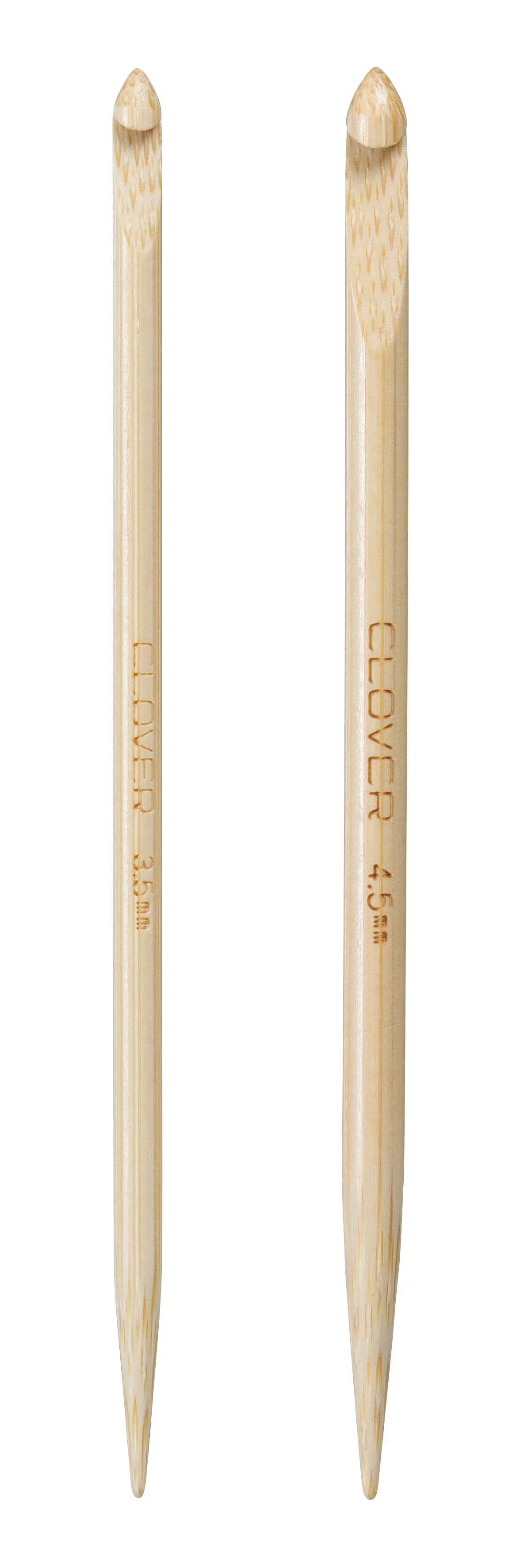 Clover strikkereparationsnåle – 3,5 og 4,5 mm i bambus (2 stk)