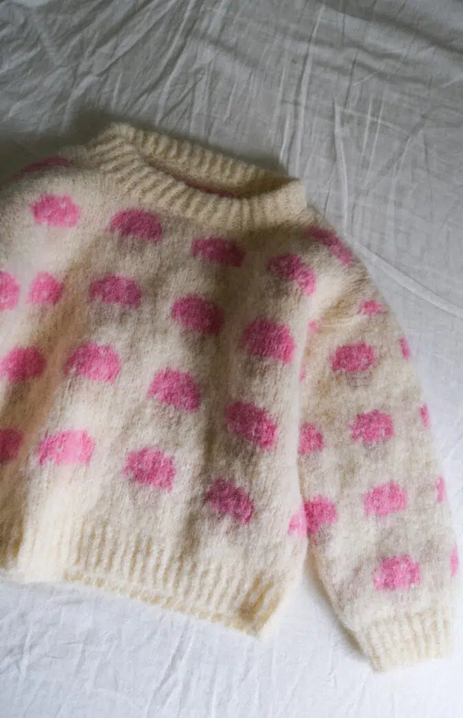 BonBon Svampesweater – Blød børnesweater med hyggeligt svampemønster 🍄🧶