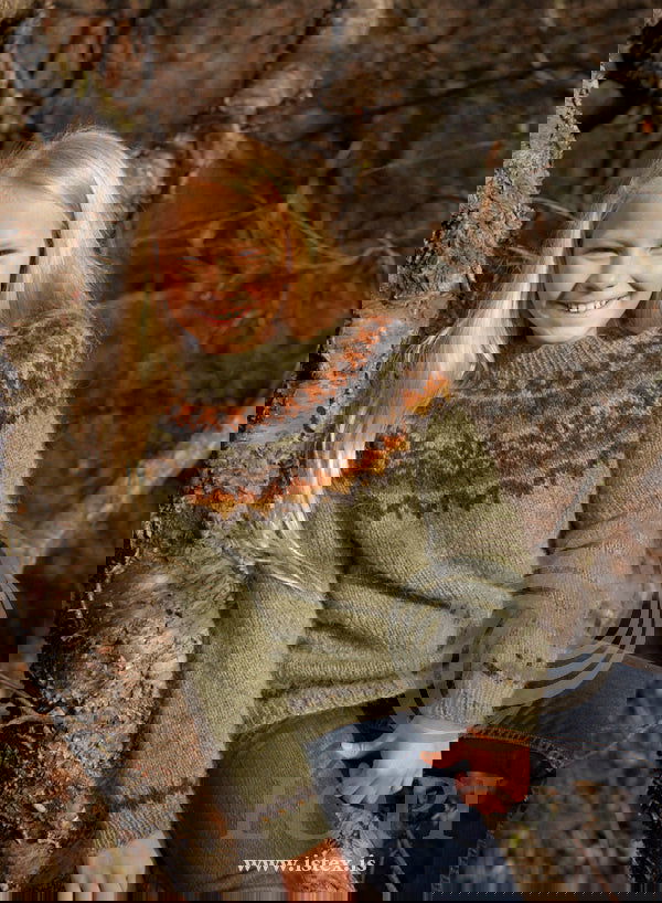 📝 Afmæli (40-14) – Islandsk sweater opskrift i Léttlopi