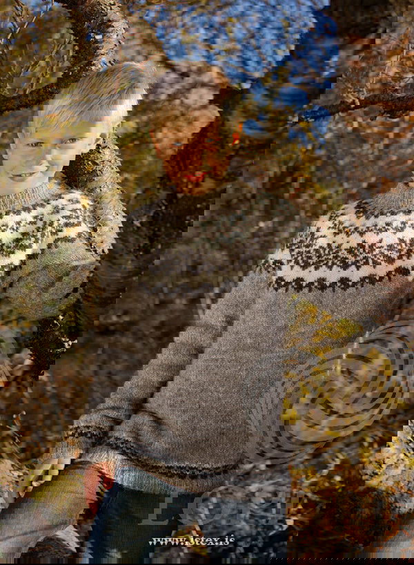 📝 Afmæli (40-14) – Islandsk sweater opskrift i Léttlopi