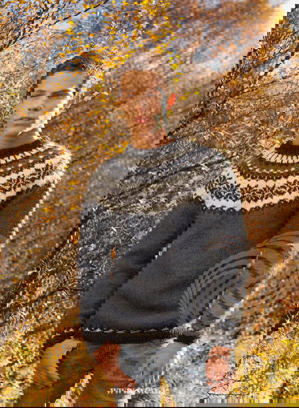 📝 Afmæli (40-14) – Islandsk sweater opskrift i Léttlopi