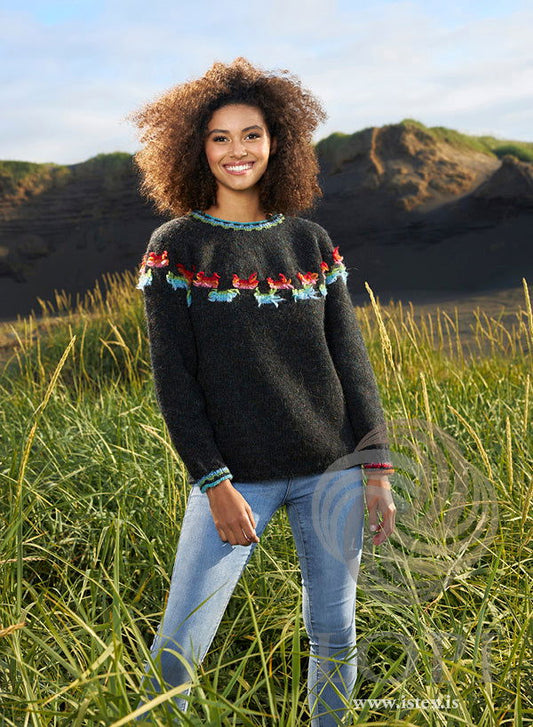 Klippa – Cut ✂️ STRIKKEKIT - Farverig islandsk sweater