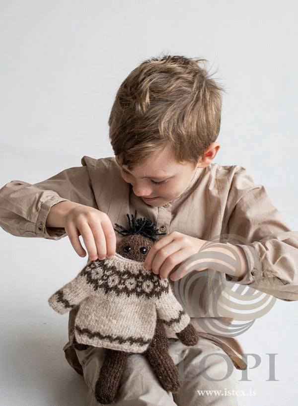 🧸 Lopi litli – Den lille Lopidukke i islandsk uld 💕 STRIKKEKIT